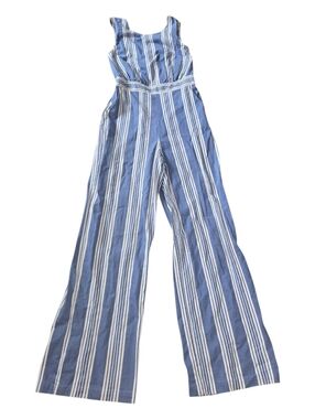 M.i.h Jeans Striped Blue Wide-Leg Jumpsuit